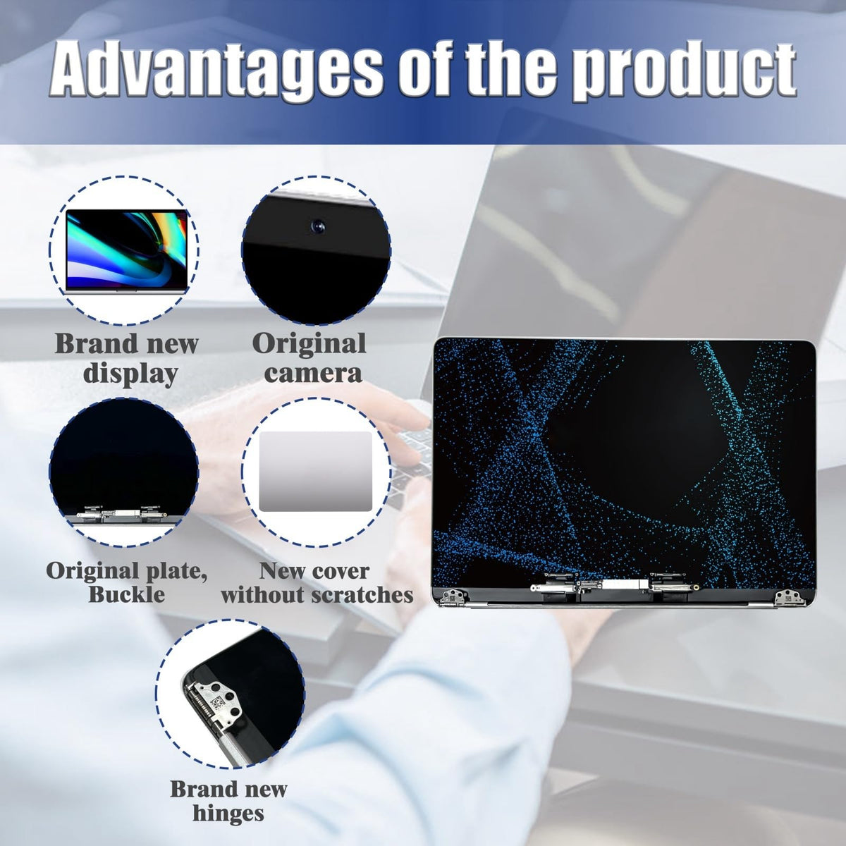 JYYSCRN A2338 webcam and cables ensure proper video capture and connectivity