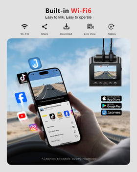 Jzones 170-degree wide-angle dash cam covers more roadway