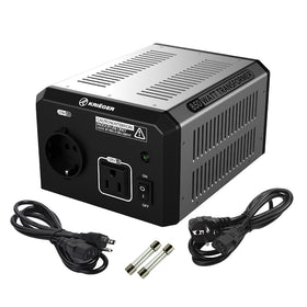 K KRIËGER 850W transformer front panel with dual outlets for versatile connections