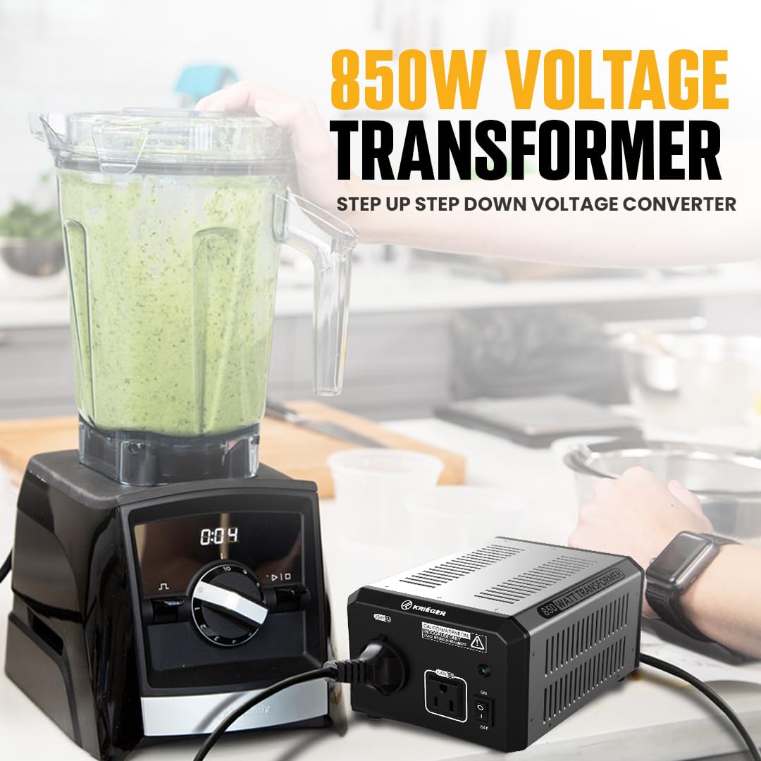 K KRIËGER 850W transformer side outlets enabling quick access in tight spaces