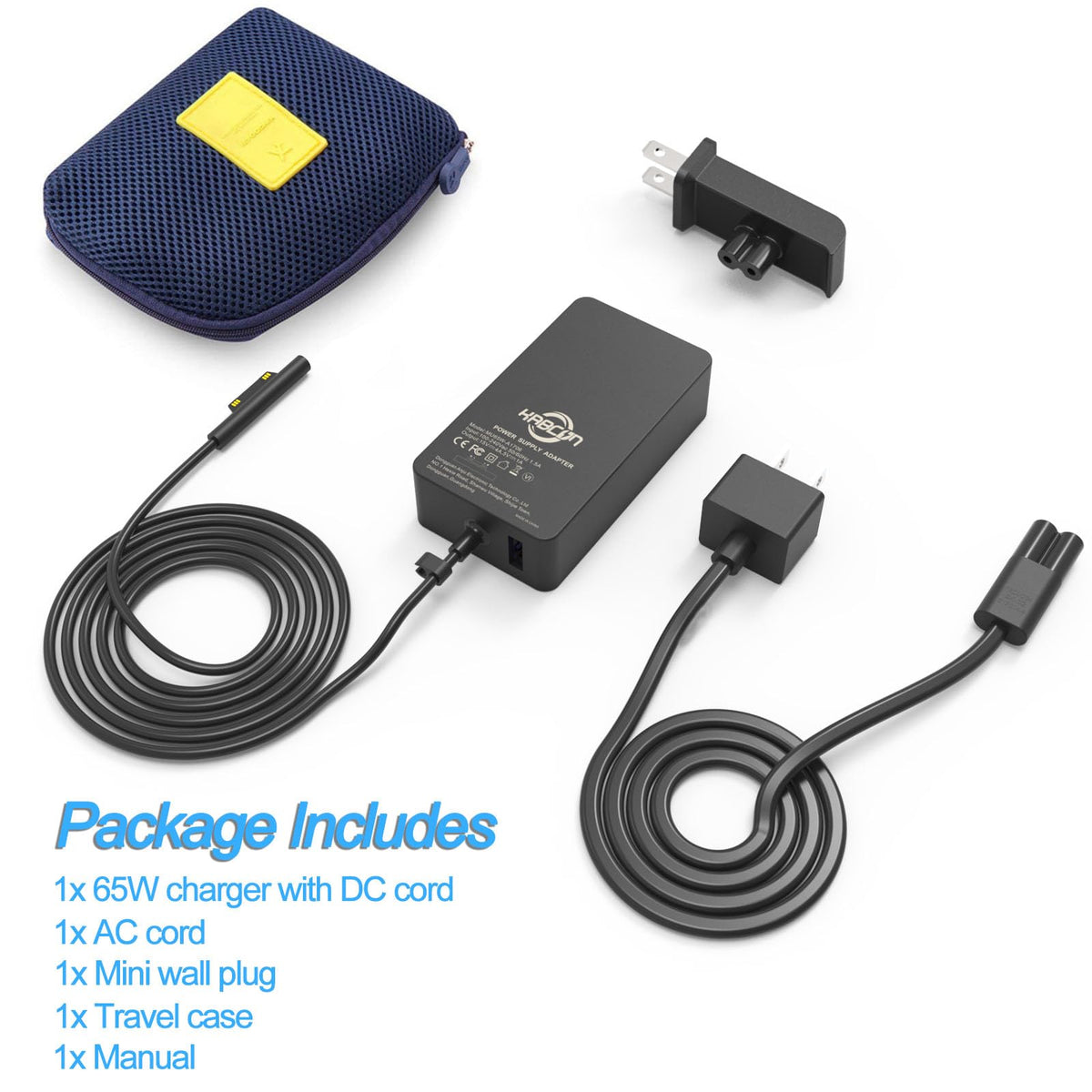 KABCON 65W next to smartphone to show compact size and portability