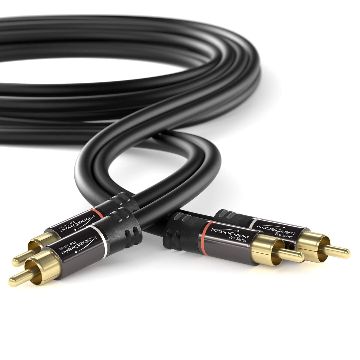 KabelDirekt CableDirect gold-plated RCA connectors resist corrosion for lasting signal quality