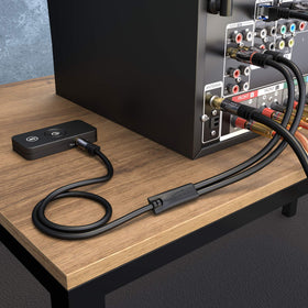 KabelDirekt connected between smartphone and receiver showing convenient plug-and-play use