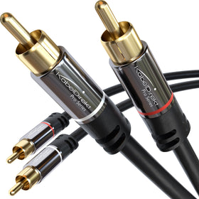 KabelDirekt RCA cable with 75ohm impedance for clear analog and digital audio