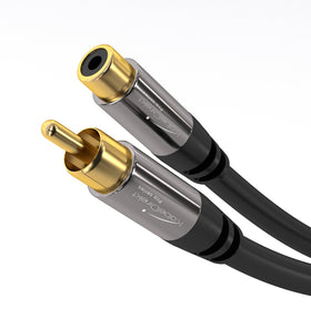 KabelDirekt RCA extension 25ft front view ensures reliable signal transmission