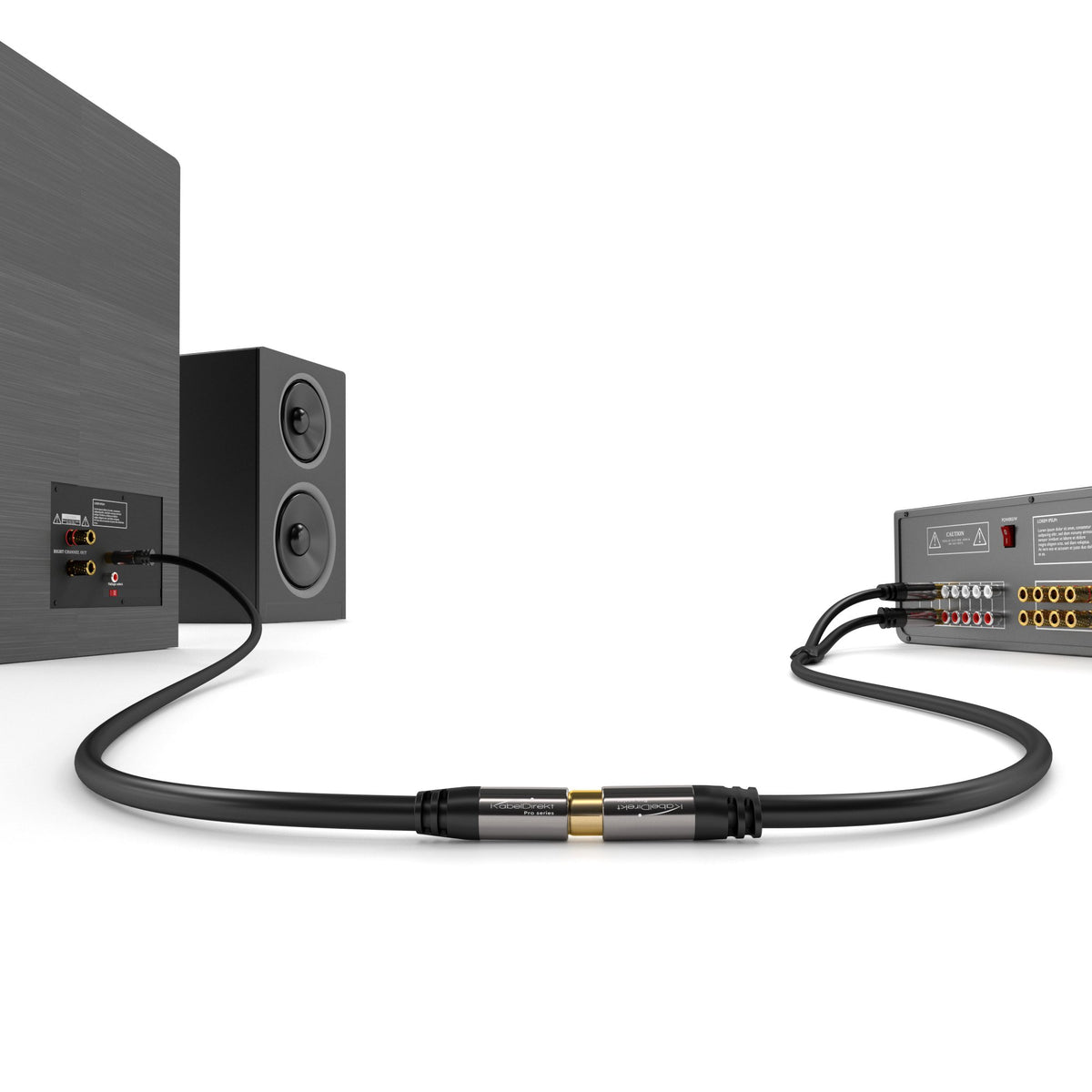 KabelDirekt RCA extension in a home theater setup enhances clarity