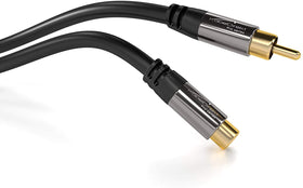 KabelDirekt RCA extension double shielding image indicates interference protection.