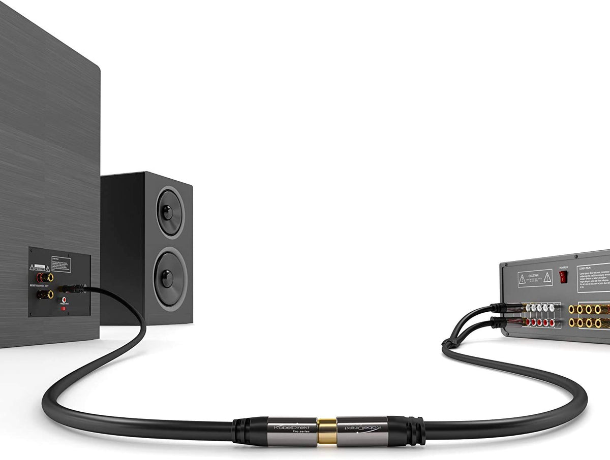 KabelDirekt RCA extension home theater setup demonstrates versatile analog and digital use.