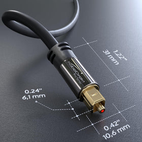 KabelDirekt TOSLINK flexible PVC jacket for easy routing