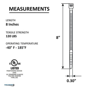 Kable Kontrol 120-lb tensile-strength cable tie close-up