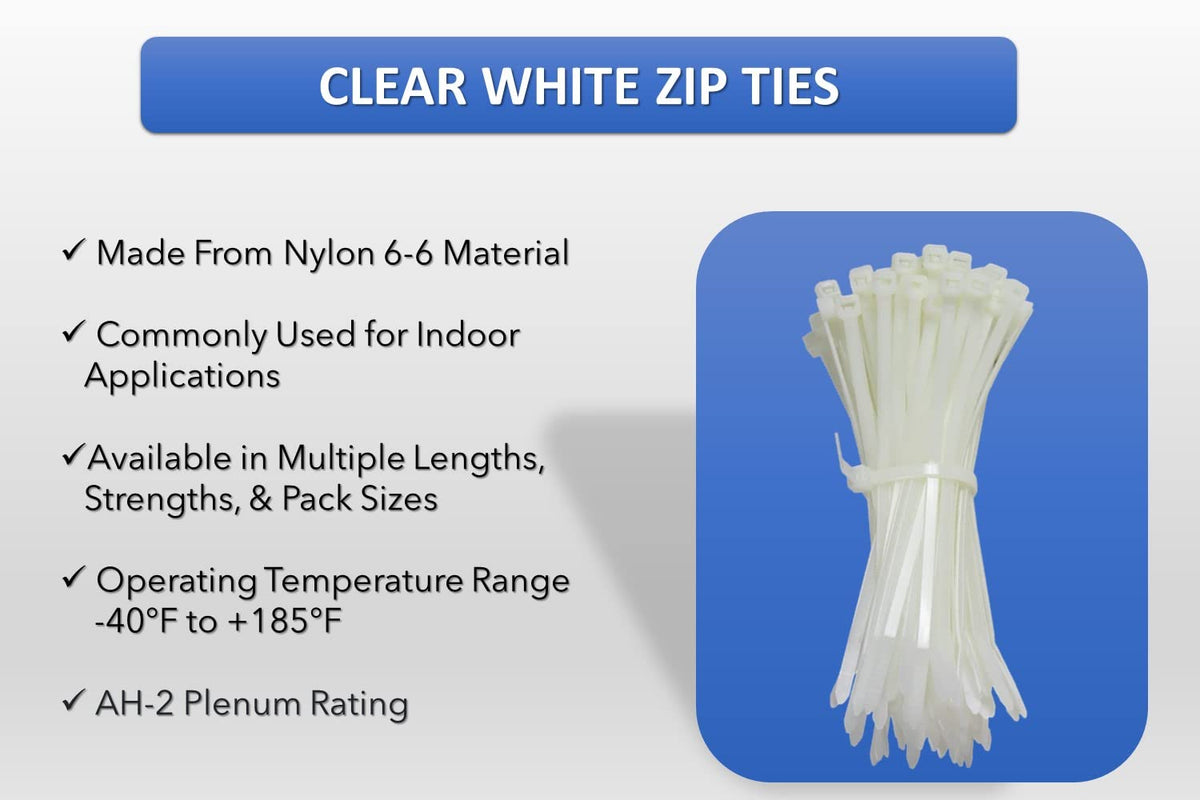 KABLE KONTROL 175-lbs tensile strength zip ties for tough tasks indoors or outdoors.