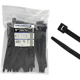 Kable Kontrol 9-inch heavy-duty cable tie secures cables indoors.