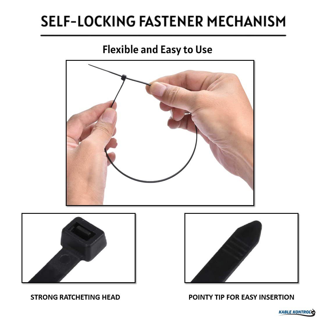 Kable Kontrol UL-listed nylon zip ties ensure safe installations