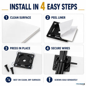 Kable Kontrol easy-peel stick installation for fast, secure mounting