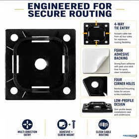 Kable Kontrol multipurpose cable-management squares simplify cluttered systems