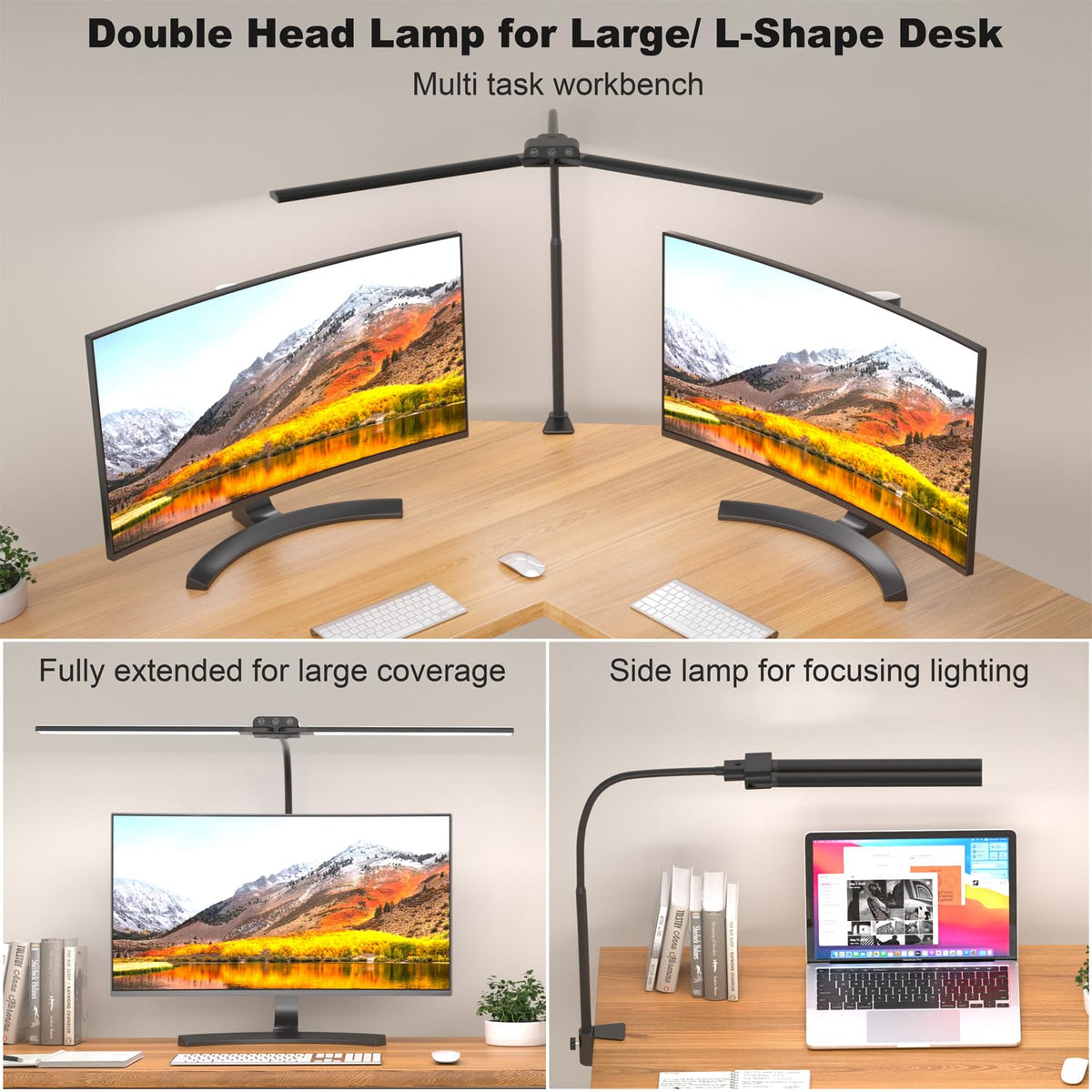 KableRika clamp mounted on desk saving workspace and adding stability