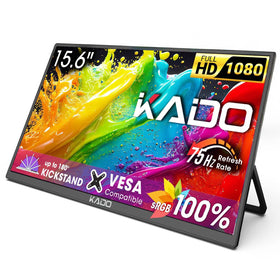 Kado 15.6-inch portable monitor front view; vivid 1080p colors for on-the-go work.
