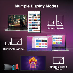 Kado portable monitor with USB-C DP Alt Mode powering devices on a single cable