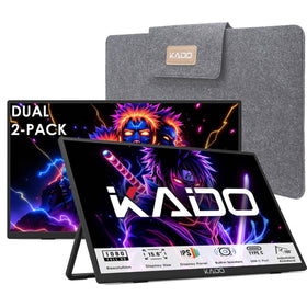 Kado dual monitors in a side-by-side setup boost productivity with extra screen real estate.
