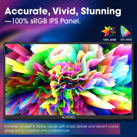 Kado IPS panel with 100% sRGB color accuracy for true-to-life visuals