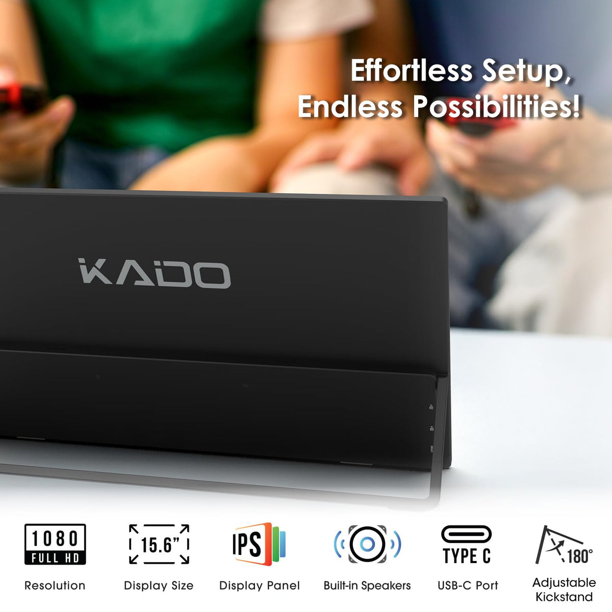 Kado ultra-slim profile minimizes desk clutter while staying versatile.