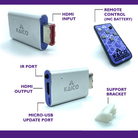 Kaico remote control enables easy navigation of Line Doubling and Scanlines options.
