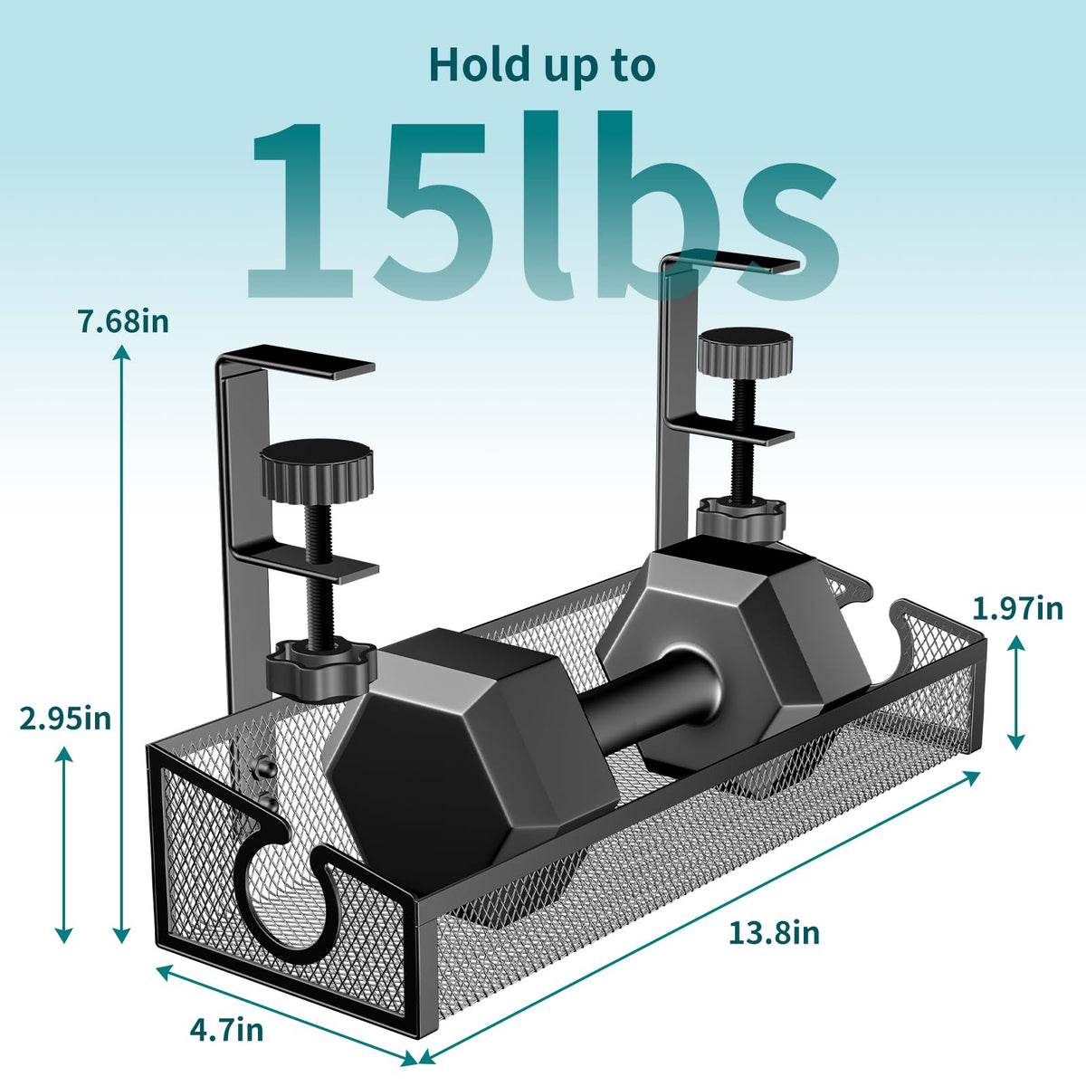 Kaiferty two-tray setup keeps data cables and power cords off the floor