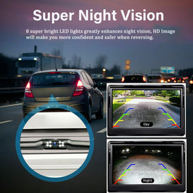 Kairiyard rear view camera with night vision LED for clearer backups after dark