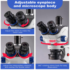 Kaisi TX-350E wide field WF10x23 eyepieces for comfortable viewing.