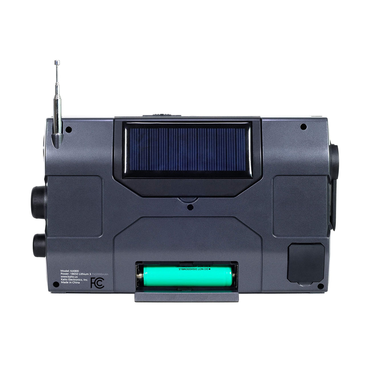 Kaito KA900 Voyager Max USB charger and 5V output to power devices.