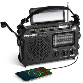 Kaito KA500 front panel showing buttons and speaker for quick access