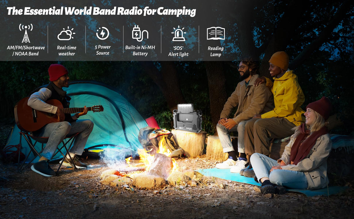 Kaito KA500 on a campsite table showing compact emergency readiness