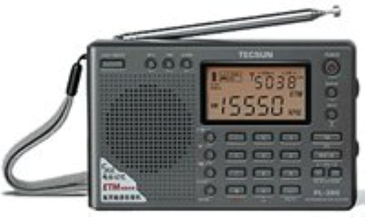 Kaito TECSUN PL-380 on a camp table illustrating travel-ready reception and convenience benefit