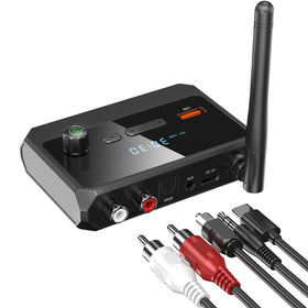 KAIY Bluetooth 5.4 receiver front panel with LCD display for easy control