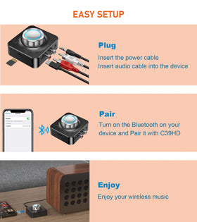 KAIY next to a USB plug for size comparison, compact adapter for easy placement