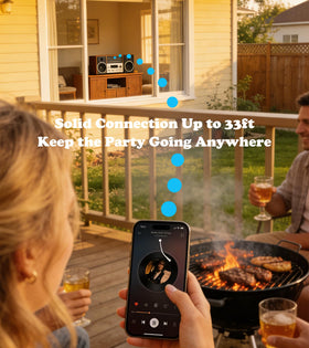 KAIY beside a smartphone to show compact scale and discreet placement benefits