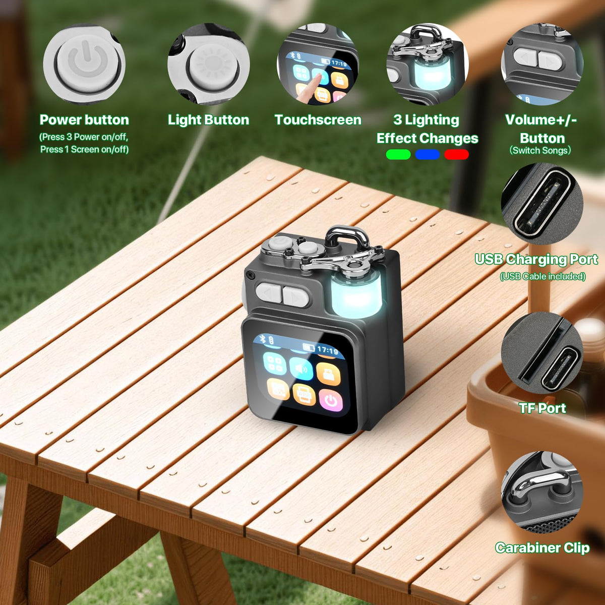 KAJIE MILAN Mini Bluetooth Speaker portable size fits in your hand for travel.