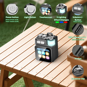 KAJIE MILAN Mini Bluetooth Speaker portable size fits in your hand for travel.
