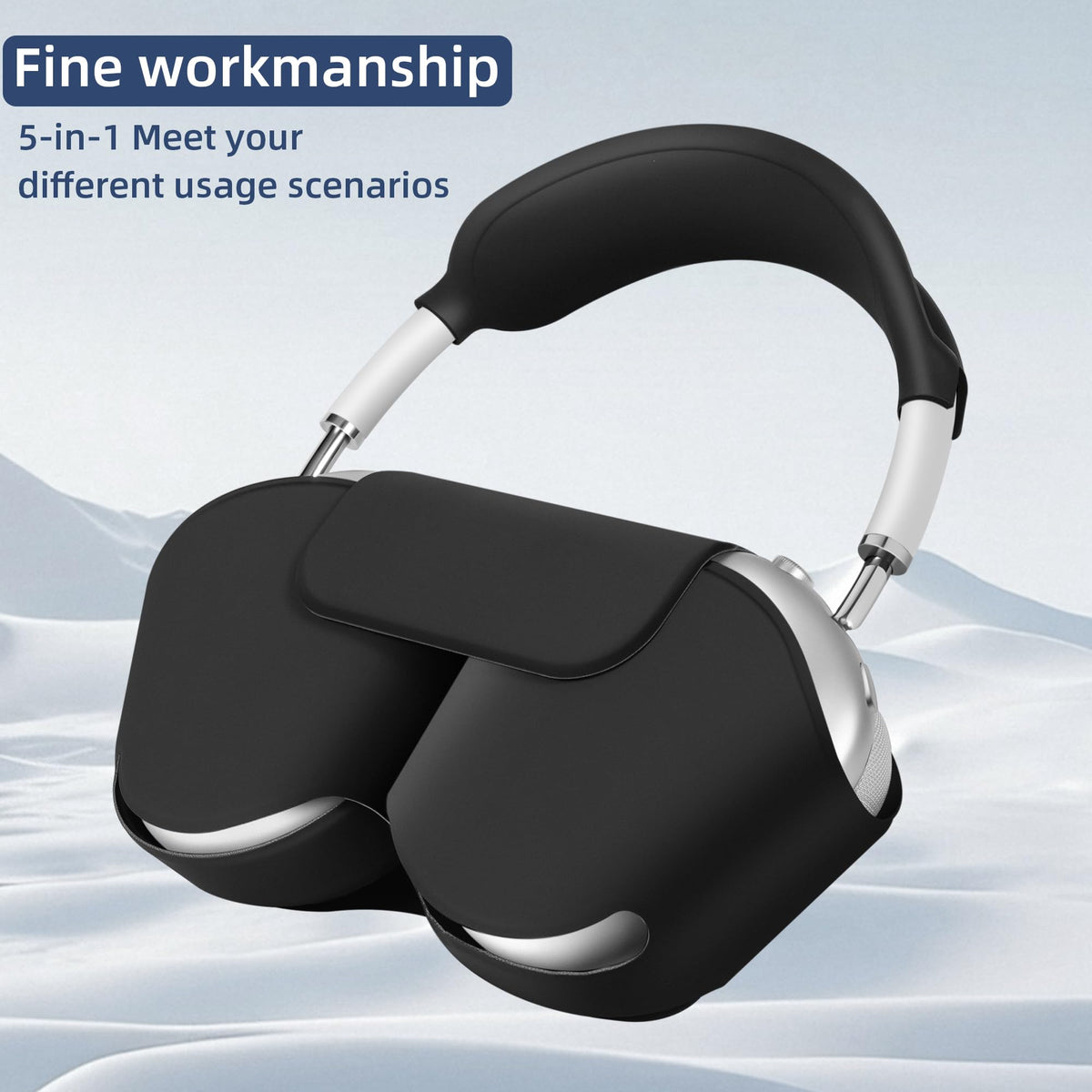 KAJOSRIN scale view with headphones and hand showing precise fit