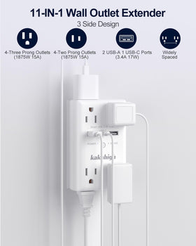 Kakahigh surge-protected wall outlet with 1875W rating