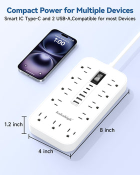 kakahigh angled flat plug fitting tight spaces and saving outlet room