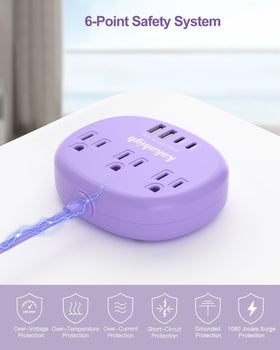 Kakahigh fire-resistant PC shell enhances overall cord safety and durability.