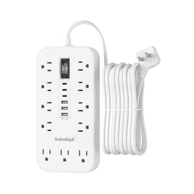 kakahigh front view showing 11 AC outlets and 6 USB ports for expanded power