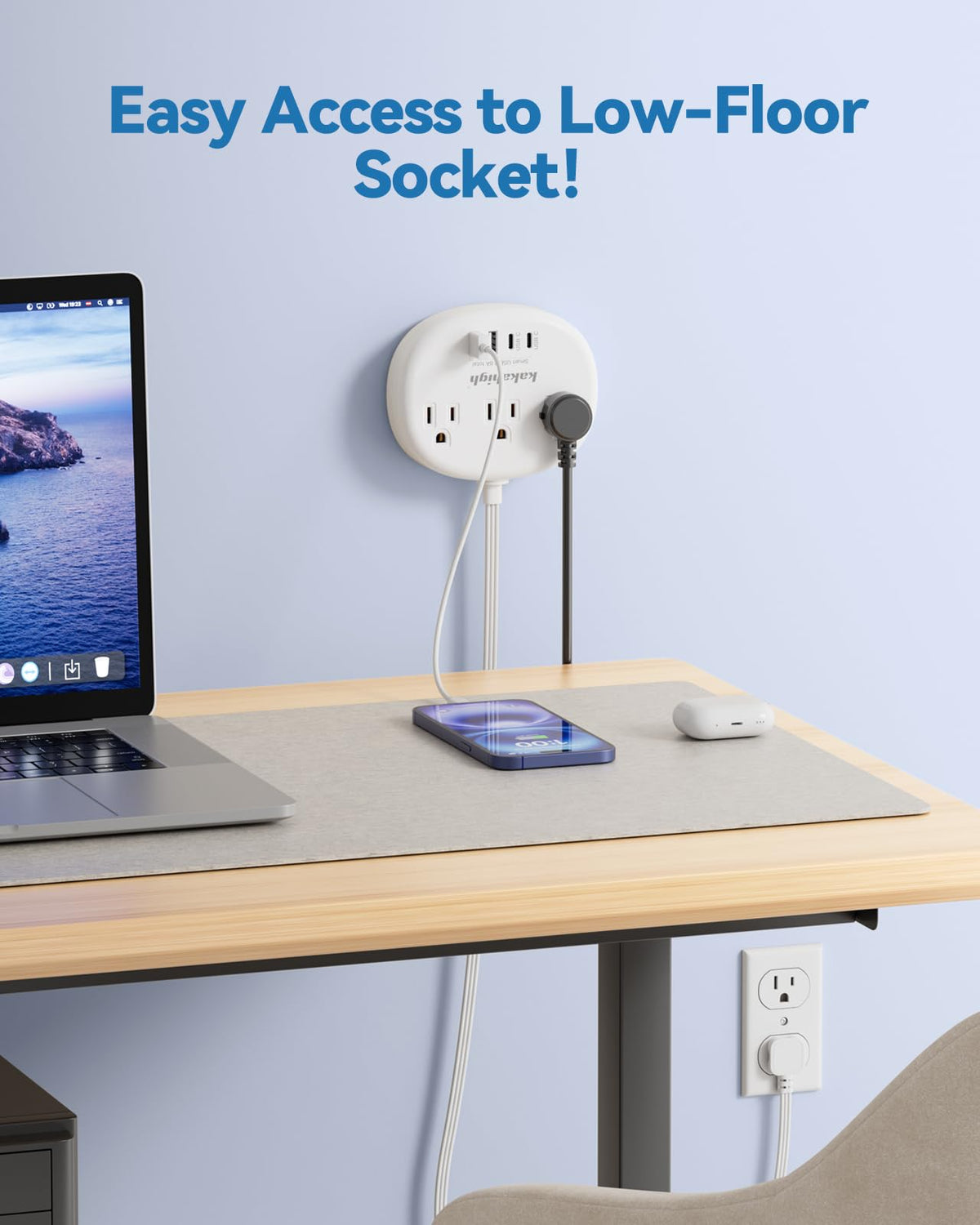 kakahigh USB and AC ports detail powers multiple devices efficiently