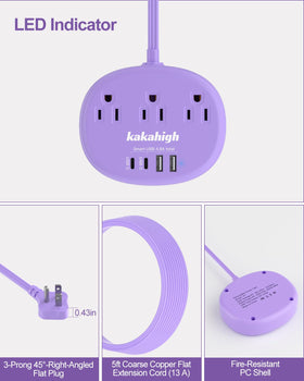 Kakahigh USB-C ports provide fast charging for Apple devices.