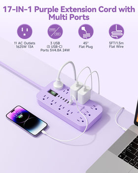 kakahigh USB ports closeup showing three USB-C and three USB-A for faster charging