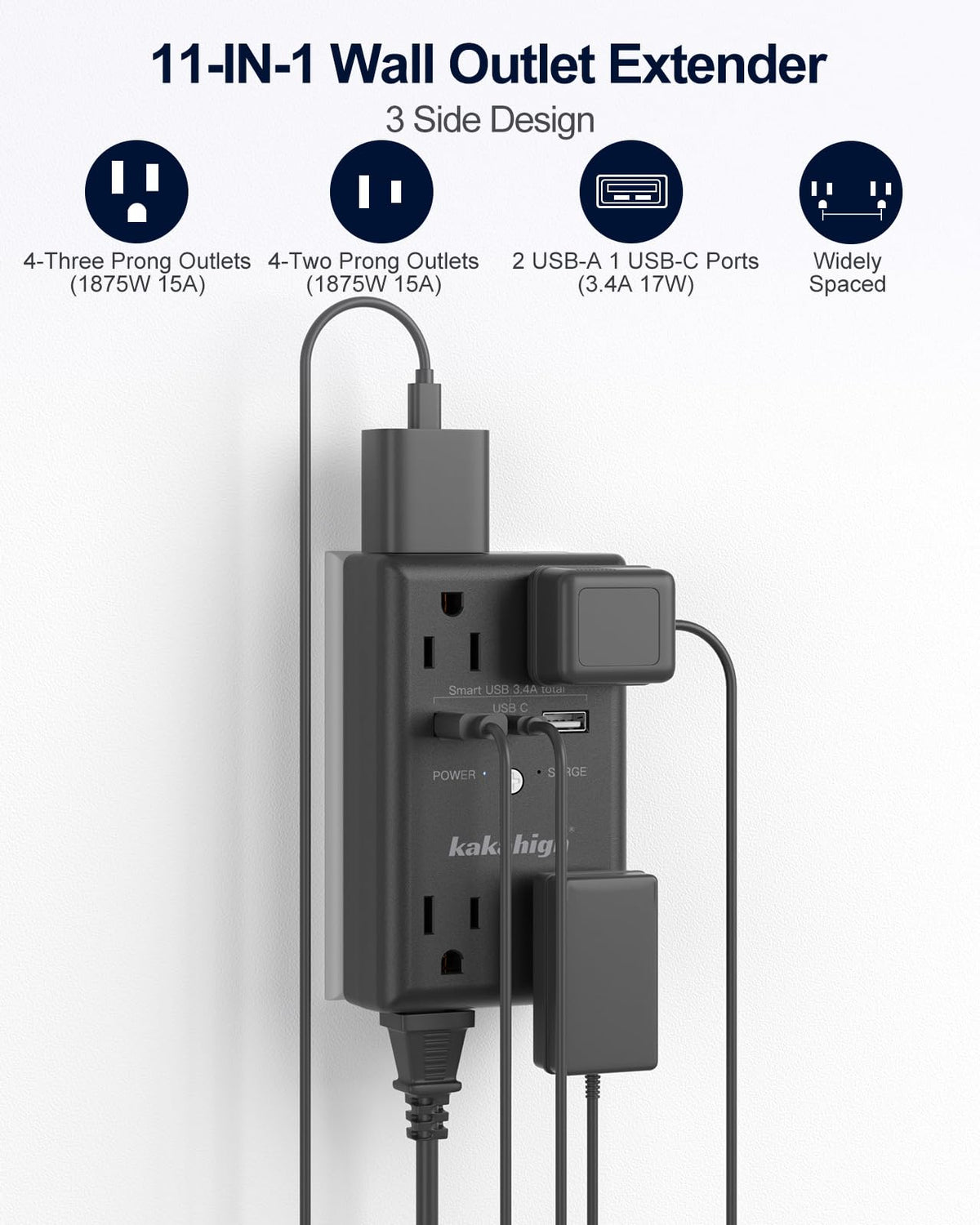 Sturdy wall-mount bracket keeps Kakahigh strip securely fixed.