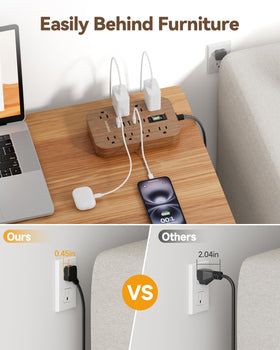 kakahigh mounted under-desk installation saving surface space and organizing cables
