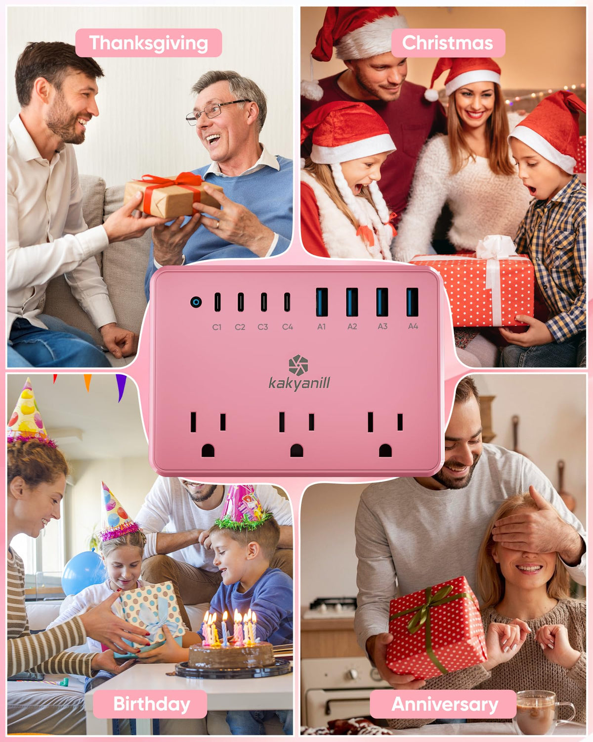 Kakyanill pink gift-ready accessory brightens any desk or room.