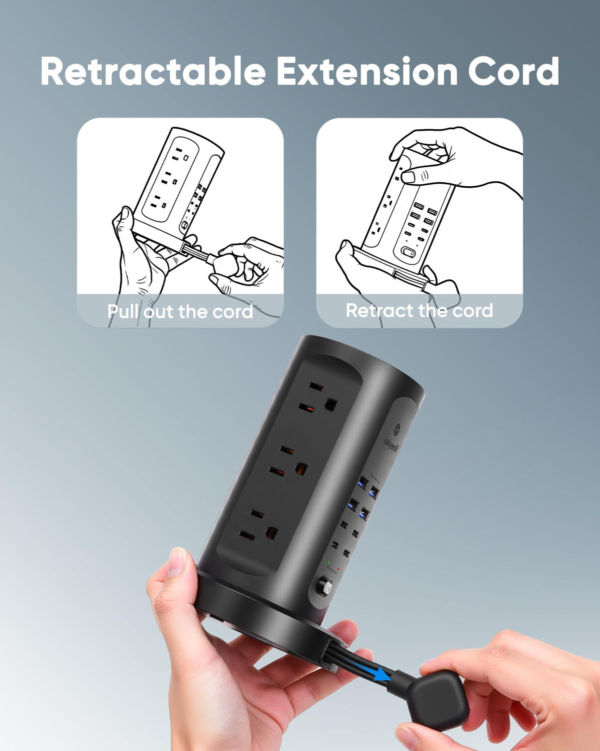 kakyanill close-up of top ports highlighting USB-C fast charging convenience
